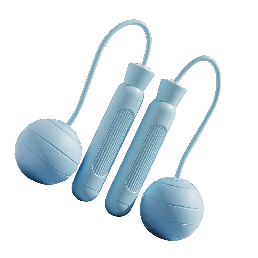 Cordless Skipping Rope, Cordless Skipping Rope, Weighted Design, Quiet, Easy Use for Fitness (Blue)