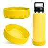 Linkidea Water Bottle Boot Compatible with YETI Rambler Bottle 36oz, Yonder 50oz, Silicone Anti-Slip Water Bottle Bottom Sleeve Cover Protector, Bottle Bumper (Alpine Yellow / 2 Pack), CPS-044-05 view 1