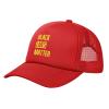 BLM Black Lives Matter Trucker Hat - Mesh Baseball Snapback Cap for Men Or Women Outdoors Red view 2