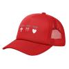 1 Cross 3 Nails 4 Given Christian Cross Trucker Hat - Mesh Baseball Snapback Cap for Men Or Women Outdoors Red view 2