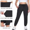 TACVASEN Women's Joggers with Pockets Lightweight Quick Dry Hiking Pants Athletic Travel Workout Summer Golf Black XL view 4