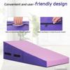 Cheese Wedge Gymnastics Mat,48x24 Inch Folding Gymnastic Tumbling Mat with Handle,Indoor/Outdoor Cheese Mat for Gymnastics,Home Gym Exercise,Pink Incline Gymnastics Mat with Non-Slip view 4