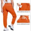 TACVASEN Womens Joggers with Pockets Lightweight Quick Dry Hiking Pants Athletic Workout Running Summer Orange XL view 2
