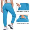 TACVASEN Lightweight Joggers Women Quick Dry High Waisted Hiking Athletic Workout Track Pants with Pockets Lake Blue S view 3