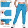TACVASEN Lightweight Joggers Women Quick Dry High Waisted Hiking Athletic Workout Track Pants with Pockets Lake Blue S view 4