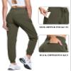 TACVASEN Lightweight Joggers for Women Quick Dry Hiking Pants with Pockets Athletic Workout Track Golf Army Green XL view 3