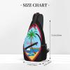 ODSLFHJD Seal Of Guam Sling Backpack Chest Daypack Crossbody Crossbody Shoulder Bags For Travel Sports Running Hiking, Black view 3