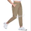 TACVASEN Joggers for Women Lightweight Quick Dry Hiking Pants with Pockets Athletic Casual Water Resistant Khaki M view 1