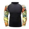 F.Q Yuqee Men's Soft Fit Long Sleeve Workout Rashguard Cool Dry Compression Fitness Shirt Fighting XL view 1