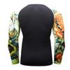 F.Q Yuqee Men's Soft Fit Long Sleeve Workout Rashguard Cool Dry Compression Fitness Shirt Fighting XL view 3