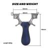 Professional Powerful Slingshot Solid Stainless Steel Slingshot for Hunting High Precision Slingshot for Adults with 10 Slingshot Flat Rubber Bands 1 Slingshot Bag view 2