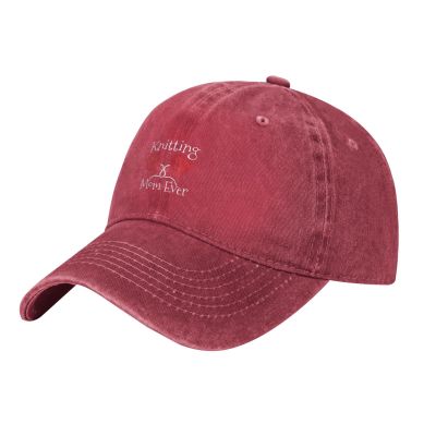 Best Knitting Mom Evcr Baseball Cap Women Men Hat Vintage Trucker Sun Hat Dad Cowboy Hats Red