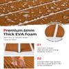 Abahub EVA Foam Boat Decking 96''x16.8'' Self-Adhesive Faux Teak Marine Flooring Sheet Traction Pad for Boats Surfboard, Brown with White Seam Lines view 3
