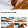 Abahub EVA Foam Boat Decking 96''x16.8'' Self-Adhesive Faux Teak Marine Flooring Sheet Traction Pad for Boats Surfboard, Brown with White Seam Lines view 4