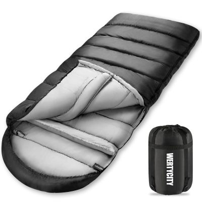 WERTYCITY Sleeping Bags for Adults Cold Weather & Warm, Lightweight Compact Camping Backpacking Sleeping Bag for Kids Girls Boys with Compression Sack for Outdoor & Indoor