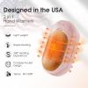 AI Hand Warmers Rechargeable 2 Pack, 20Hrs Long Safe Heat, AI Smart Chips Electric Hand Warmers, Portable Pocket Heater, Gifts for Christmas, Outdoor, Golf, Hunting, Camping Accessories-Pink view 2
