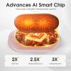AI Hand Warmers Rechargeable 2 Pack, 20Hrs Long Safe Heat, AI Smart Chips Electric Hand Warmers, Portable Pocket Heater, Gifts for Christmas, Outdoor, Golf, Hunting, Camping Accessories-Pink view 3