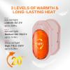 AI Hand Warmers Rechargeable 2 Pack, 20Hrs Long Safe Heat, AI Smart Chips Electric Hand Warmers, Portable Pocket Heater, Gifts for Christmas, Outdoor, Golf, Hunting, Camping Accessories-Pink view 4