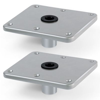CLLOMAGY Boat Seat Base Mount Boat Seat Pedestal Base Mount Plate for 3/4" Pin Post Socket, Heavy Duty Marine Pedestal Bracket for Most Marine Fishing Pontoon Bass