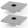 CLLOMAGY Boat Seat Base Mount Boat Seat Pedestal Base Mount Plate for 3/4" Pin Post Socket, Heavy Duty Marine Pedestal Bracket for Most Marine Fishing Pontoon Bass view 1
