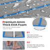 Abahub EVA Foam Boat Decking 96''x28.8'' Self-Adhesive Faux Teak Marine Flooring Sheet Traction Pad for Boats Surfboard, Gray with Blue Seam Lines view 3