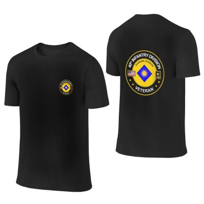 40th Infantry Division Veteran Men's T-Shirt Casual Short Sleeved T-Shirt Black