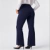 AFITNE Womens Maternity Pants for Work Over The Belly with Pockets Soft Comfy Bootcut Flare Pregnancy Dress Pants Bell Bottom Casual Stretchy Lounge Bootleg Office Slacks Navy Blue 31" S view 2