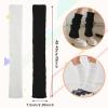 Abeillo Leg Warmers, 2Pairs Kawaii Knit Stretchy Leg Warmer for Women Leg Sculpting, Fall/Winter Womens Leg Sleeves Y2k Fashion Kawaii Accessorie (Black&White) view 2