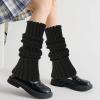 Abeillo Leg Warmers, 2Pairs Kawaii Knit Stretchy Leg Warmer for Women Leg Sculpting, Fall/Winter Womens Leg Sleeves Y2k Fashion Kawaii Accessorie (Black&White) view 3