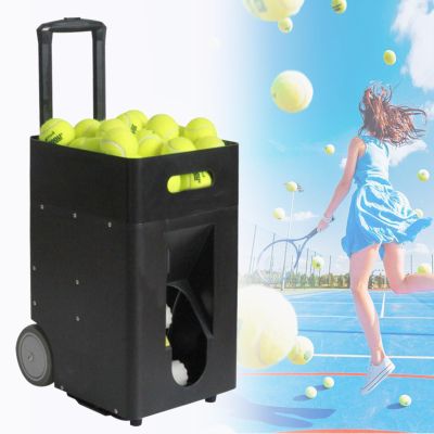 FJYAWEN Automatic Tennis Ball Machine, Portable Tennis Ball Launcher/Launcher for All Levels Training and Practice, Pre-Programmed and Customized Drills