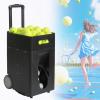 FJYAWEN Automatic Tennis Ball Machine, Portable Tennis Ball Launcher/Launcher for All Levels Training and Practice, Pre-Programmed and Customized Drills view 1