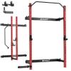 GarveeLife Folding Squat Rack for Home Gym, 2.36 in x 2.36 in Folding Power Rack with Pull Up Bar, J Hooks and Landmine Attachments, 1000 LBS Capacity Wall Mounted Squat Rack, Space Saving Weight Cage view 1