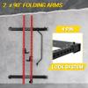 GarveeLife Folding Squat Rack for Home Gym, 2.36 in x 2.36 in Folding Power Rack with Pull Up Bar, J Hooks and Landmine Attachments, 1000 LBS Capacity Wall Mounted Squat Rack, Space Saving Weight Cage view 2