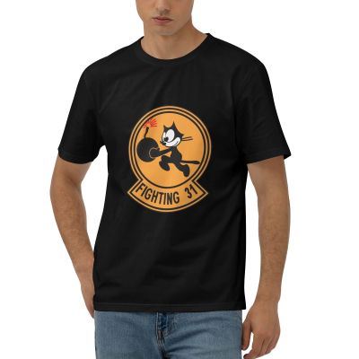 Vf 31 Fighting 31 Men's Cotton Casual T-Shirt Black