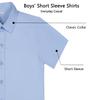 Boys Bluey Button Down Shirt Short Sleeve Kids Light Blue Collared Dress Shirts for Wedding Big Teen Boy Summer Clothes Size 16 view 3