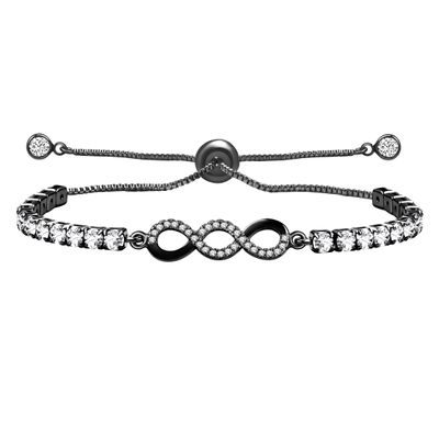 Uloveido Women's Infinity Symbol Bracelet, Stylish and Meaningful Accessory for Graduation, Professional Success, or Mother-Daughter Bonding YA4846 (Black)