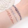 Uloveido Women's Infinity Symbol Bracelet, Stylish and Meaningful Accessory for Graduation, Professional Success, or Mother-Daughter Bonding YA4846 (Black) view 2