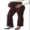 AFITNE Womens Maternity Pants for Work Over The Belly with Pockets Soft Comfy Bootcut Flare Pregnancy Dress Pants Bell Bottom Casual Stretchy Lounge Bootleg Office Slacks Brown 29" XS view 1