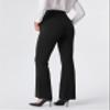 AFITNE Womens Flare Maternity Pants for Work Over The Belly with Pockets Soft Comfy Bootcut Pregnancy Dress Pants Bell Bottom Casual Stretchy Lounge Bootleg Office Slacks Black 31" S view 2