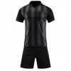 AREOEV Soccer Referee Kit + Shorts Mens Soccer Short Sleeves Referee Jersey referee's Shirt & Shorts Uniform Sport Kit (Black,XXL), XX-Large view 1