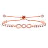 Uloveido Rose Gold Plated Infinite Endless Love Bracelet Dazzling CZ Stones, Friendship Jewelry for Wedding Engagement Birthday Mother's Day YA4846 (Rose Gold) view 1