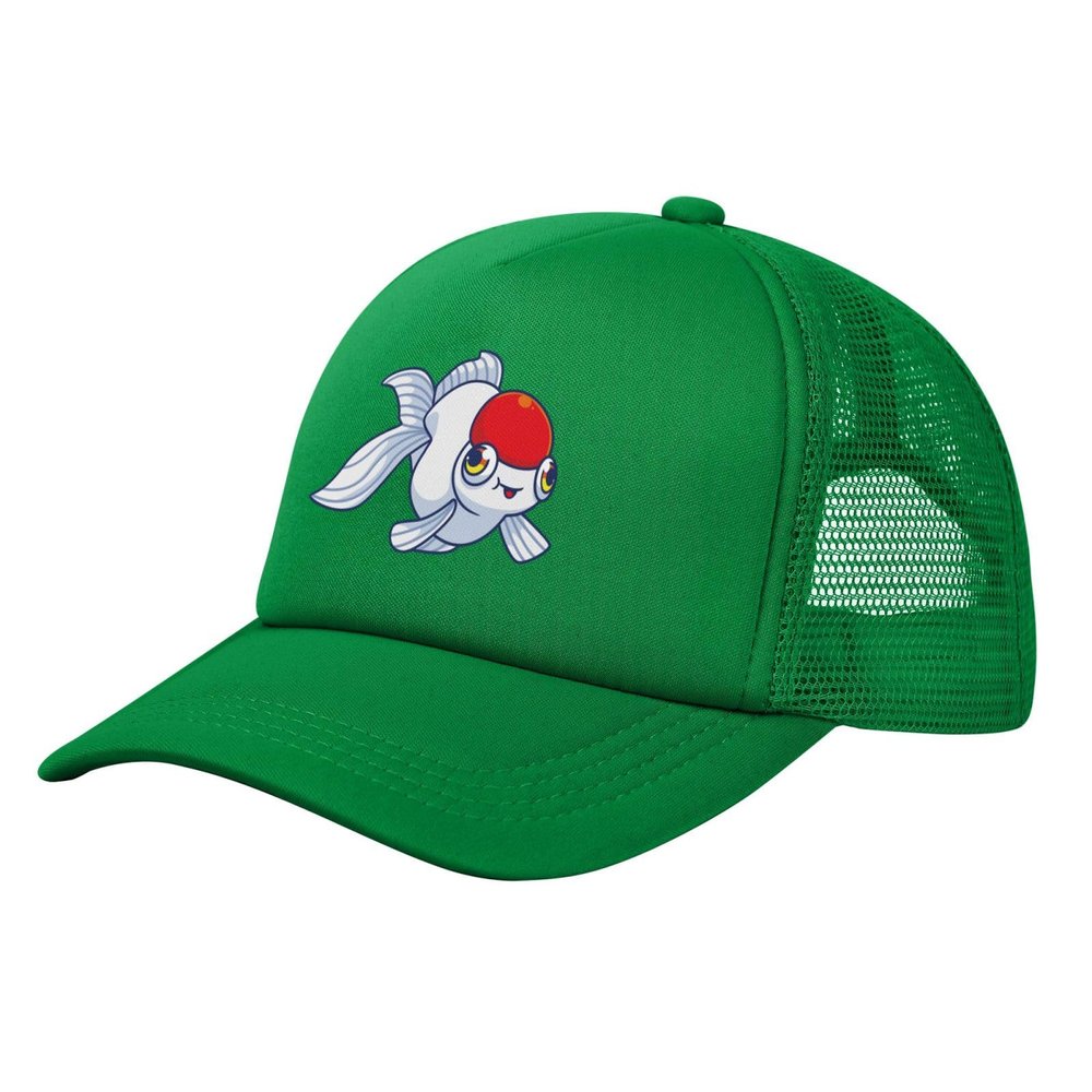Cute Goldfish Baseball Cap Women Men Hat Adjustable Mesh Cap Outdoors Sun Hat Green