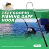 Fishing Gaff Spear Hook Stick with Stainless Gig Hook, Telescopic Aluminium Alloy Pole for Saltwater, Offshore Freshwater Ice Fishing Tool-44inch view 2