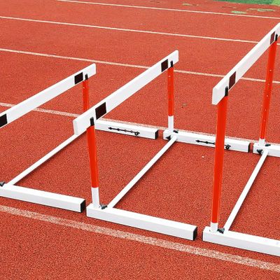 WZUOPG Metal Agility Speed Hurdles, Adjustable Height Track and Field Hurdles, Athletic Workout Obstacles Bar, Portable Sport Training Pole Set (40)