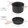 ACAGALA Camping Cookware Mess Kit Aluminum Alloy Pot Pan Steaming Tray and Water Kettle with Pot Cover view 4