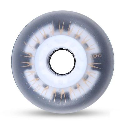 MYTVQRVK Roller Skate Wheels 8pcs Lighting Inline Skate Wheels 92A Flashing 64 68 70 72 76 80mm Shining Slalom Sliding Roller Skating Shoes Tires Patines(White 80mm)