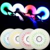 MYTVQRVK Roller Skate Wheels 80mm 90A Inline Roller Skate Wheels 4/2pcs Sliding Skating Flashing Wheel Rollers Durable Luminous Replacement(2PCS 01 white) view 2
