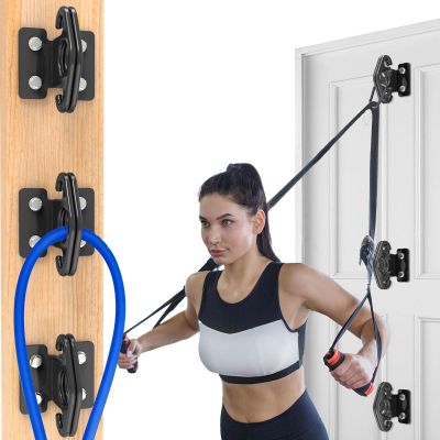 Resistance Band Wall Anchor for Home Suspension Training Kit Exercise Band Door Anchor Work Out Wall Mount Anchor Home Gym Accessories Resistance Band Hooks Work Out Equipment for Gym System (6pcs)