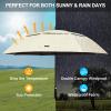 G4Free 47 Inch UV Protection Golf Umbrella Auto Open Vented Double Canopy Oversize Extra Large Windproof Sun Rain Umbrellas (Ivory/Black) view 3