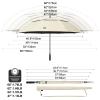 G4Free 47 Inch UV Protection Golf Umbrella Auto Open Vented Double Canopy Oversize Extra Large Windproof Sun Rain Umbrellas (Ivory/Black) view 4